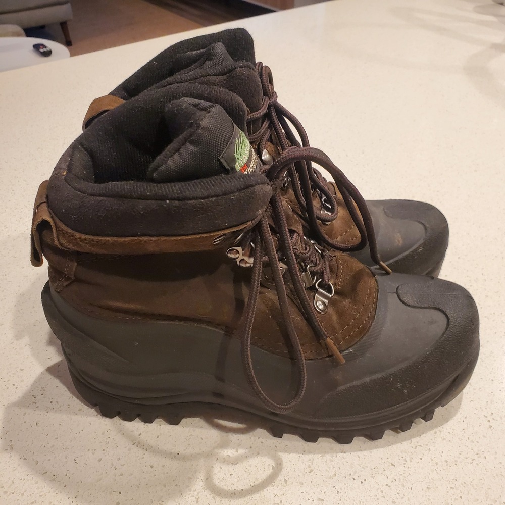 Itasca Snow Boots Mens 6 Brown Thinsulate Insulated Waterproof Winter Hunting